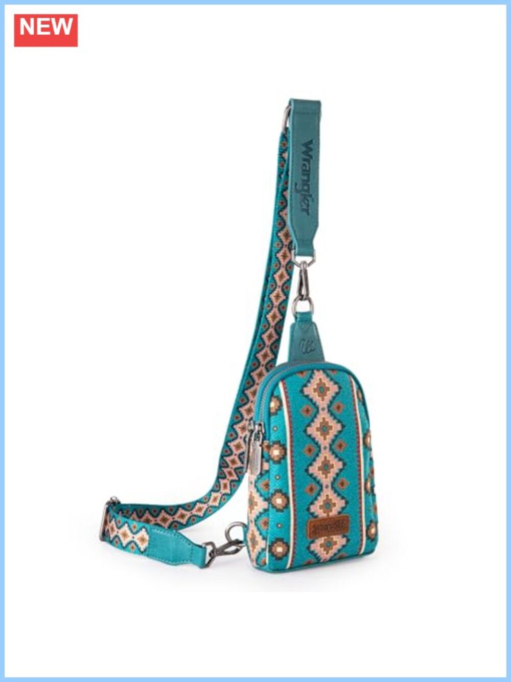 Wrangler Aztec Sling Bag Southwest Crossbody Chest Bag Guitar Strap